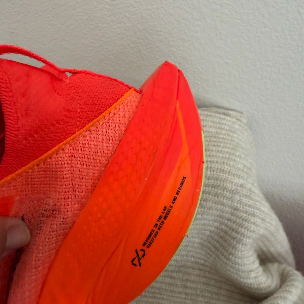 Nike Air Zoom Alphafly Bright Orange Athletic Shoes - Picture 3 of 8